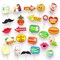 25 Pcs Annaprasanam Photo Booth Props Kit for Photoshoot Rice Feeding Ceremony Props Annaprashan Decoration Items Indian Party Supplies Hindu Celebration